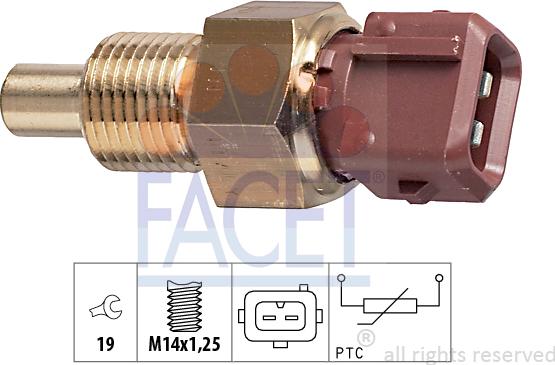 FACET 7.3308 - Датчик, температура охлаждающей жидкости unicars.by