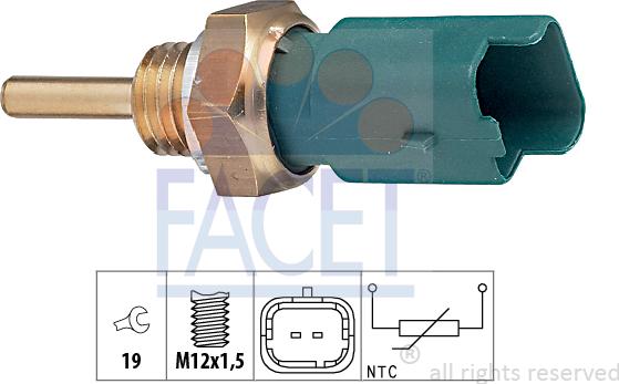 FACET 7.3261 - Датчик, температура охлаждающей жидкости unicars.by