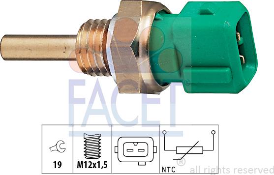 FACET 7.3211 - Датчик, температура охлаждающей жидкости unicars.by