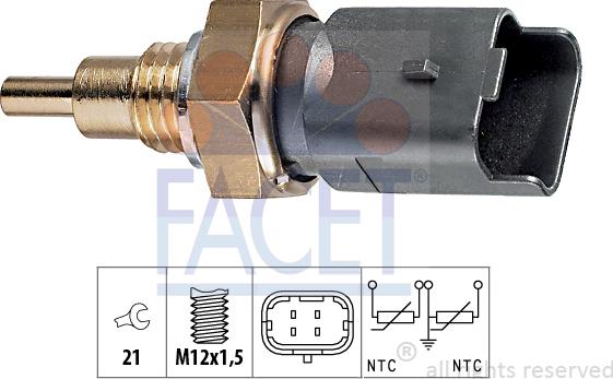 FACET 7.3286 - Датчик, температура охлаждающей жидкости unicars.by