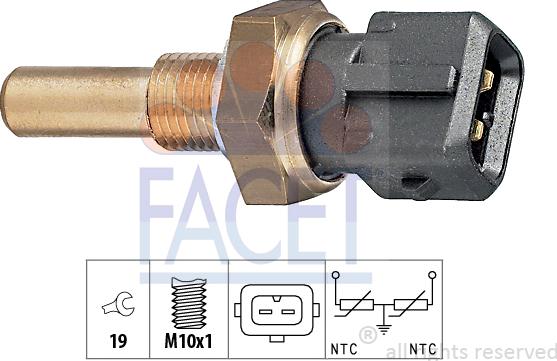 FACET 7.3229 - Датчик, температура охлаждающей жидкости unicars.by