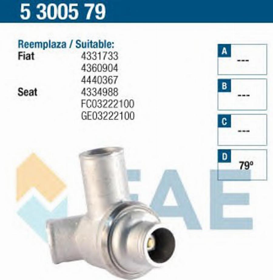 FAE 5300579 - Термостат охлаждающей жидкости / корпус unicars.by