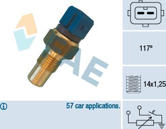 FAE 34440 - Датчик, температура охлаждающей жидкости unicars.by