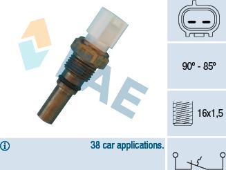 FAE 36540 - Термовыключатель, вентилятор радиатора / кондиционера unicars.by