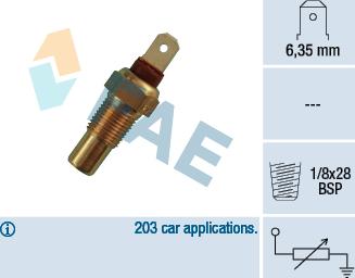 FAE 31570 - Датчик, температура охлаждающей жидкости unicars.by