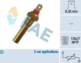 FAE 31640 - Датчик, температура охлаждающей жидкости unicars.by