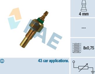 FAE 32170 - Датчик, температура охлаждающей жидкости unicars.by