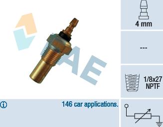 FAE 32350 - Датчик, температура охлаждающей жидкости unicars.by