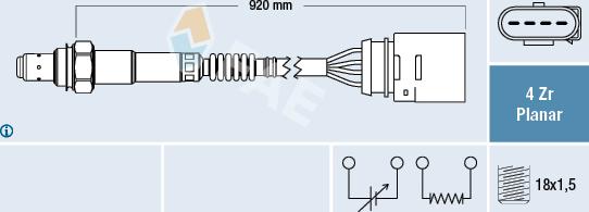 FAE 77142 - Лямбда-зонд, датчик кислорода unicars.by