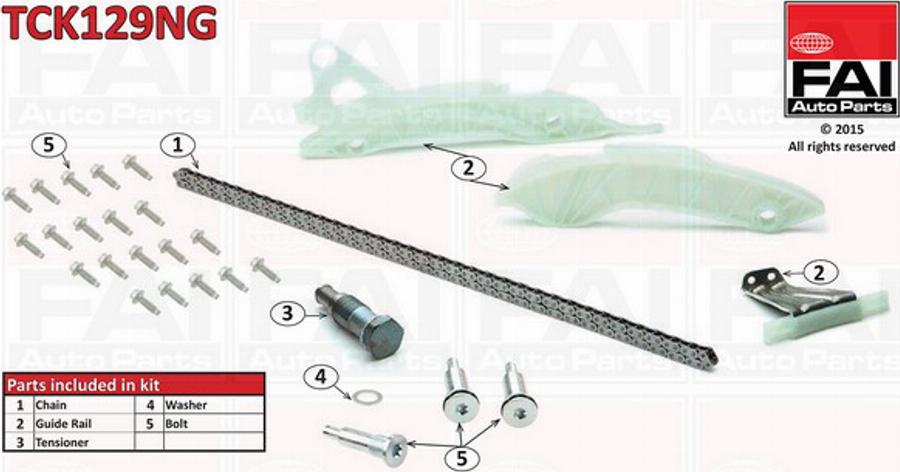 FAI TCK129NG - Комплект цепи привода распредвала unicars.by
