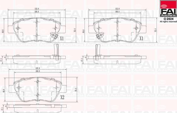 FAI AutoParts BP109 - Тормозные колодки, дисковые, комплект unicars.by