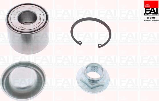 FAI AutoParts FWBK1012 - Комплект подшипника ступицы колеса unicars.by