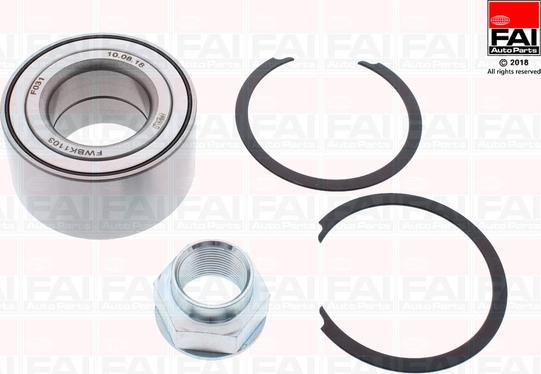 FAI AutoParts FWBK1103 - Комплект подшипника ступицы колеса unicars.by