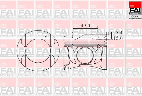 FAI AutoParts PK20-050 - Поршень unicars.by