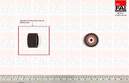 FAI AutoParts T9443 - Направляющий ролик, зубчатый ремень ГРМ unicars.by