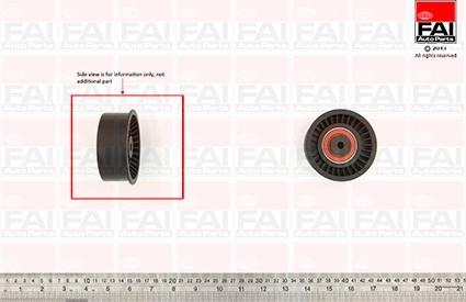 FAI AutoParts T9501 - Направляющий ролик, зубчатый ремень ГРМ unicars.by