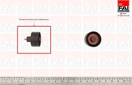 FAI AutoParts T9350 - Направляющий ролик, зубчатый ремень ГРМ unicars.by