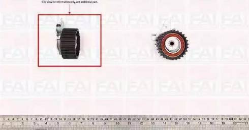 FAI AutoParts T9376 - Натяжной ролик, зубчатый ремень ГРМ unicars.by