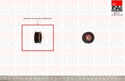 FAI AutoParts T1032 - Ролик, поликлиновый ремень unicars.by