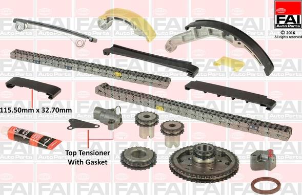 FAI AutoParts TCK42-06 - Комплект цепи привода распредвала unicars.by