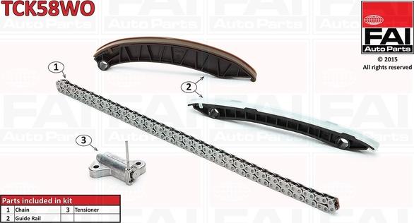 FAI AutoParts TCK58WO - Комплект цепи привода распредвала unicars.by