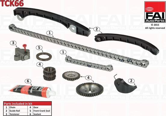 FAI AutoParts TCK66 - Комплект цепи привода распредвала unicars.by