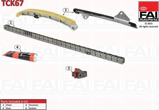 FAI AutoParts TCK67 - Комплект цепи привода распредвала unicars.by