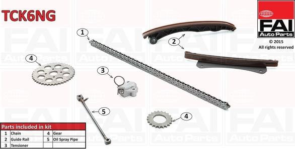 FAI AutoParts TCK6NG - Комплект цепи привода распредвала unicars.by