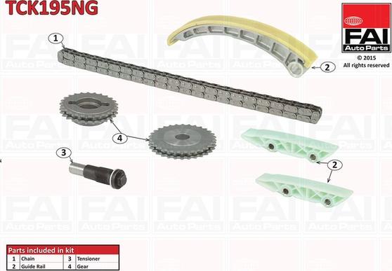 FAI AutoParts TCK195NG - Комплект цепи привода распредвала unicars.by