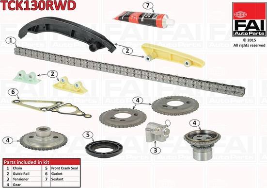 FAI AutoParts TCK130RWD - Комплект цепи привода распредвала unicars.by