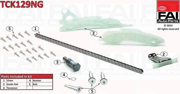 FAI AutoParts TCK129NG - Комплект цепи привода распредвала unicars.by