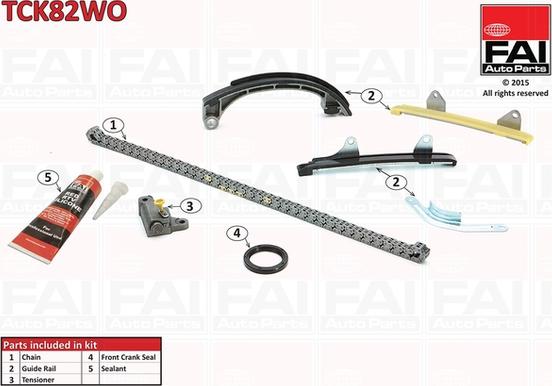 FAI AutoParts TCK82WO - Комплект цепи привода распредвала unicars.by