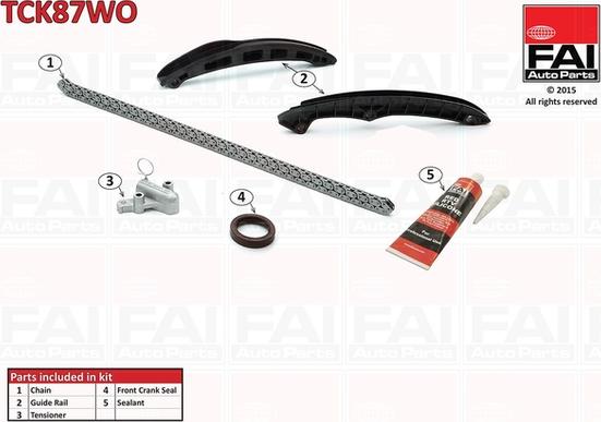 FAI AutoParts TCK87WO - Комплект цепи привода распредвала unicars.by