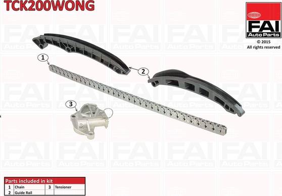 FAI AutoParts TCK200WONG - Комплект цепи привода распредвала unicars.by