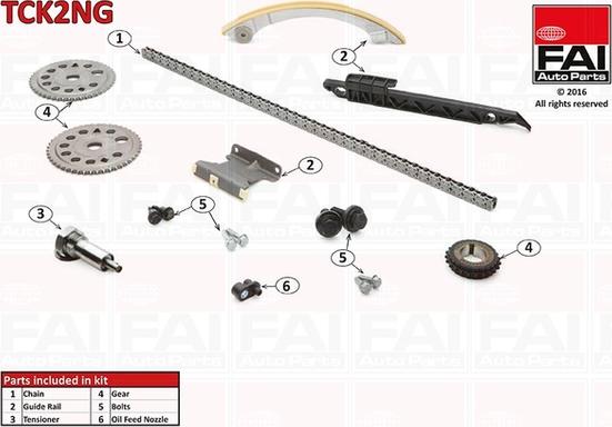 FAI AutoParts TCK2NG - Комплект цепи привода распредвала unicars.by