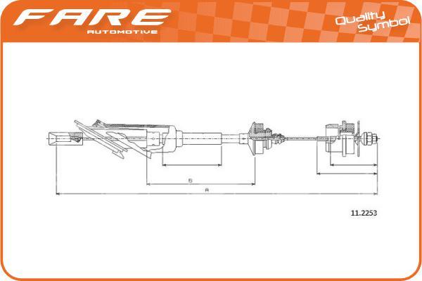 FARE SA 24445 - Трос, управление сцеплением unicars.by