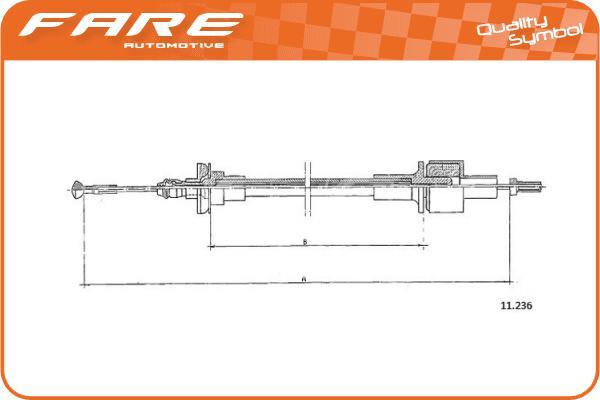 FARE SA 24576 - Трос, управление сцеплением unicars.by