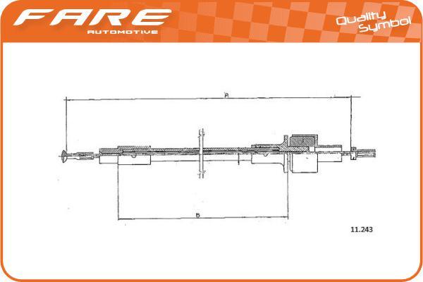 FARE SA 24600 - Трос, управление сцеплением unicars.by