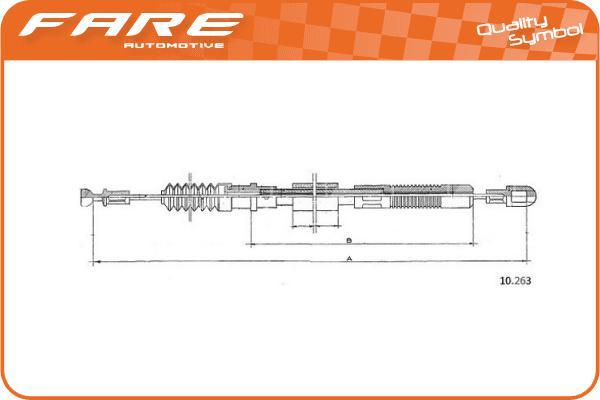 FARE SA 24701 - Трос, управление сцеплением unicars.by