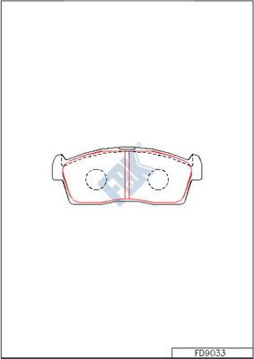 FBK FD9033 - Тормозные колодки, дисковые, комплект unicars.by