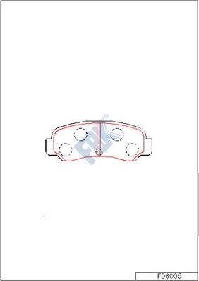 FBK FD6005 - Тормозные колодки, дисковые, комплект unicars.by