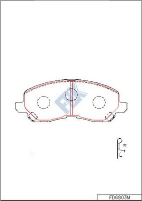 FBK FD6803M - Тормозные колодки, дисковые, комплект unicars.by