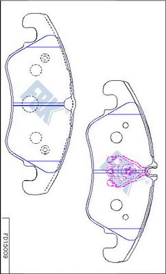 FBK FD15009 - Тормозные колодки, дисковые, комплект unicars.by