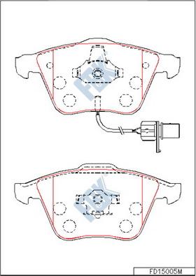 FBK FD15005M - Тормозные колодки, дисковые, комплект unicars.by