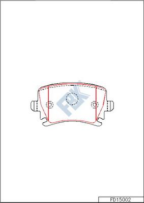 FBK FD15002 - Тормозные колодки, дисковые, комплект unicars.by