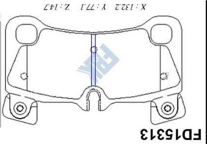 FBK FD15313 - Тормозные колодки, дисковые, комплект unicars.by