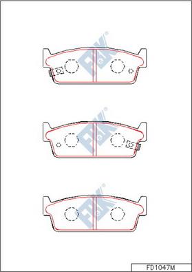 FBK FD1047M - Тормозные колодки, дисковые, комплект unicars.by