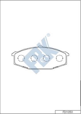 FBK FD1050 - Тормозные колодки, дисковые, комплект unicars.by