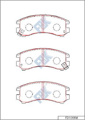 FBK FD1066M - Тормозные колодки, дисковые, комплект unicars.by