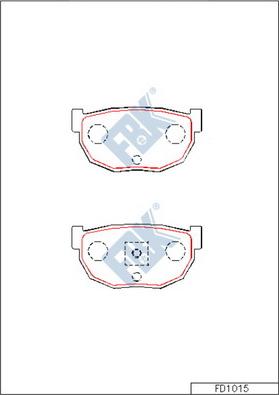 FBK FD1015 - Тормозные колодки, дисковые, комплект unicars.by